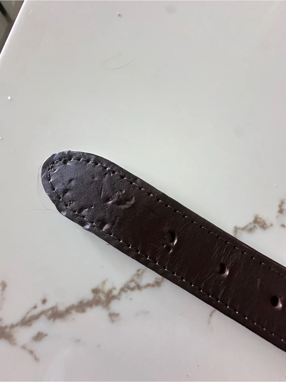 Woven American Flag Club Belt - Brown & Blue